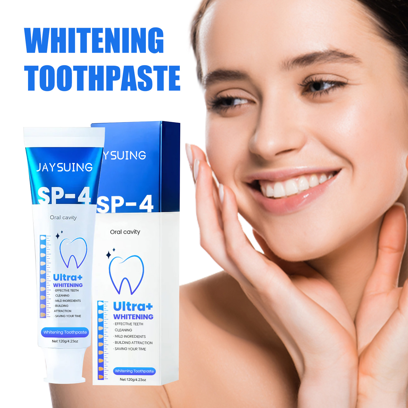 Teeth Whitening Xylitol - キシリトール配合の歯磨き粉、歯垢除去、口臭予防、歯のエナメル質を強化し、虫歯予防、口腔ケア