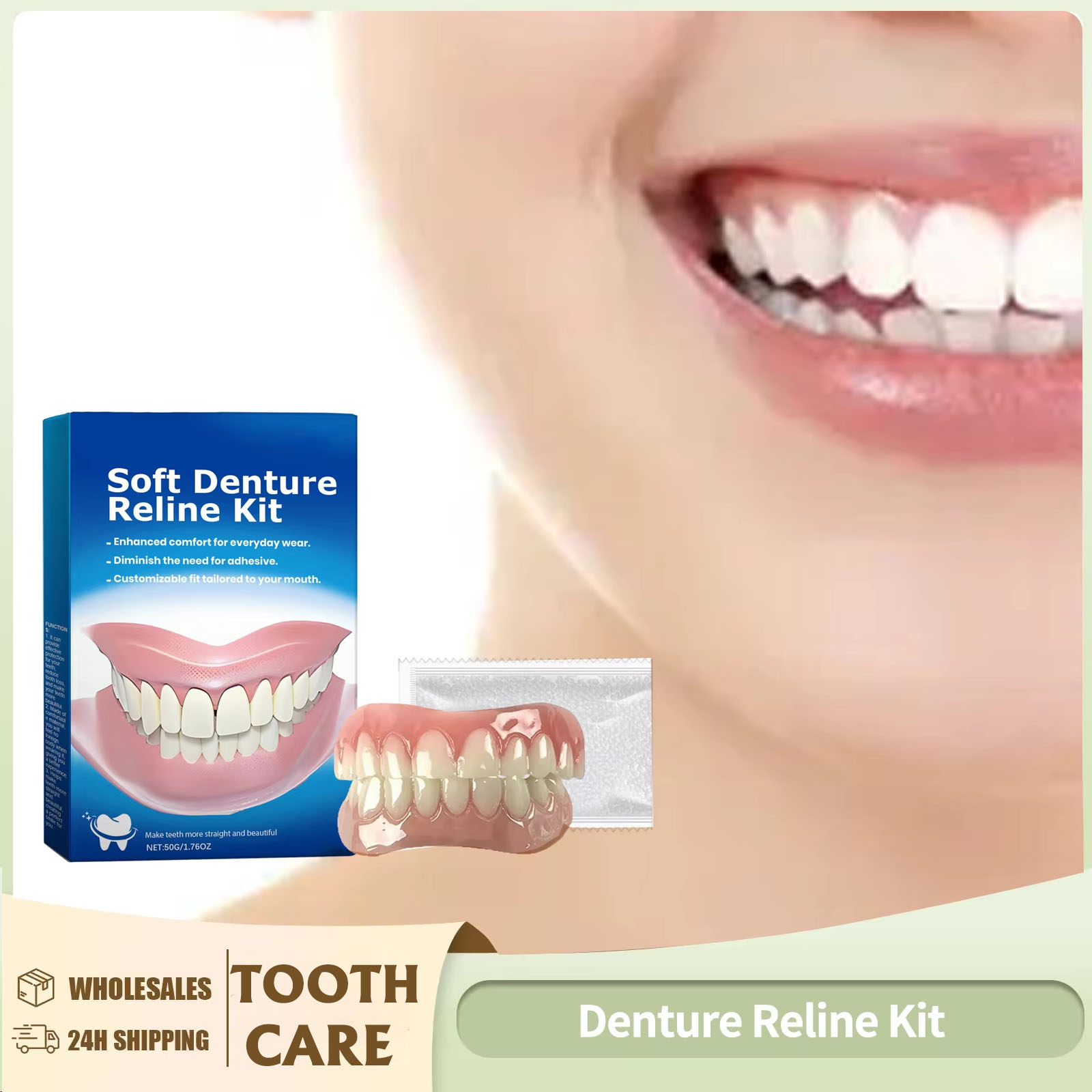 Teeth Whitening For Braces - 義歯リラインキット シリコンライナー ソフト義歯矯正器具 シリコンホワイトニング歯カバー 歯矯正器具 快適な歯