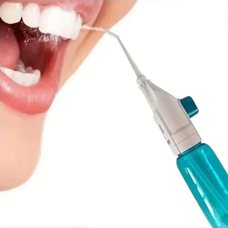 Dental Floss Picks - 2025 家庭用高圧口腔洗浄器ポータブル歯きれいな水デンタルフロス手動高圧水つまようじ 2024