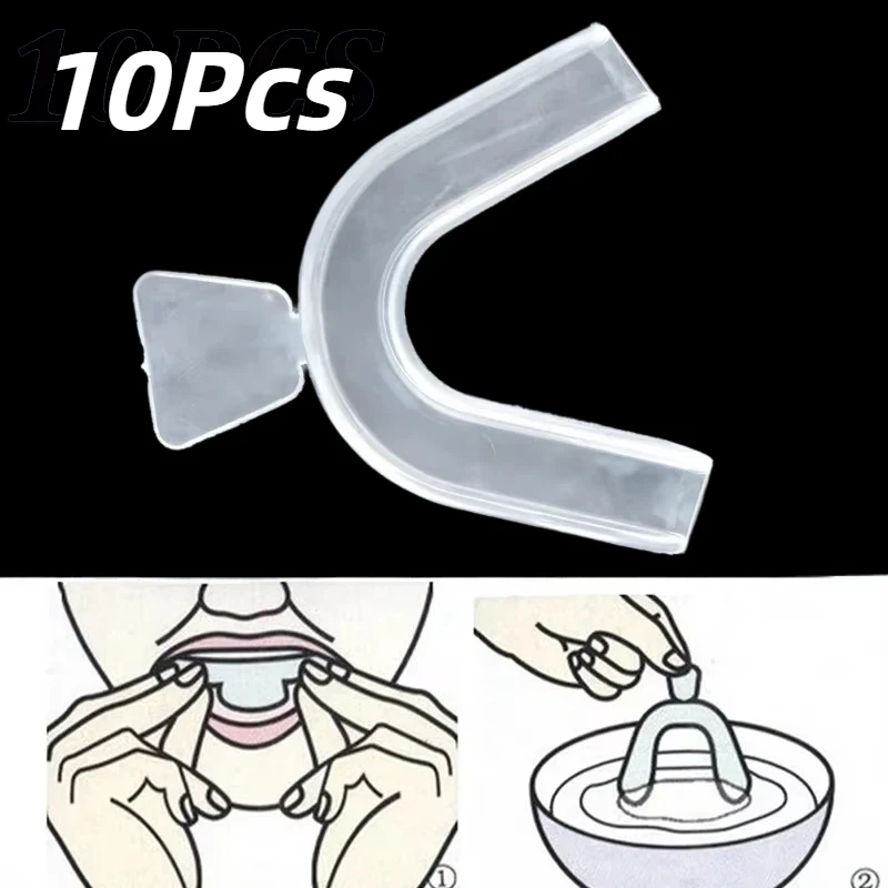 Teeth Whitening For Trays - 10個/セット シリコン製マウスガード 歯の保護具 マウストレイ 歯のホワイトニング保護ツール