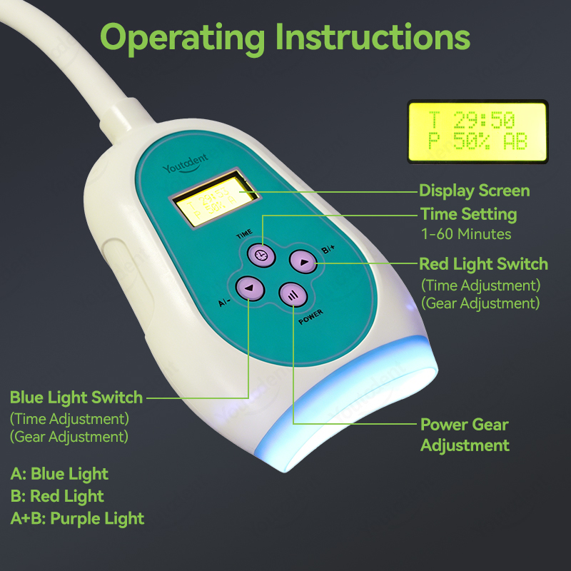 50W歯科用タッチスクリーン3色歯ホワイトニングマシン冷光ラ - Teeth Whitening Led Light のレビューと価格