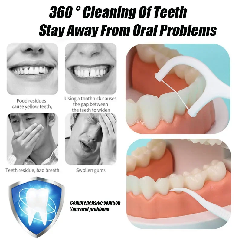 150 個デンタルフロスフロッサーピックつまようじ歯スティッ - Dental Floss Picks のレビューと価格