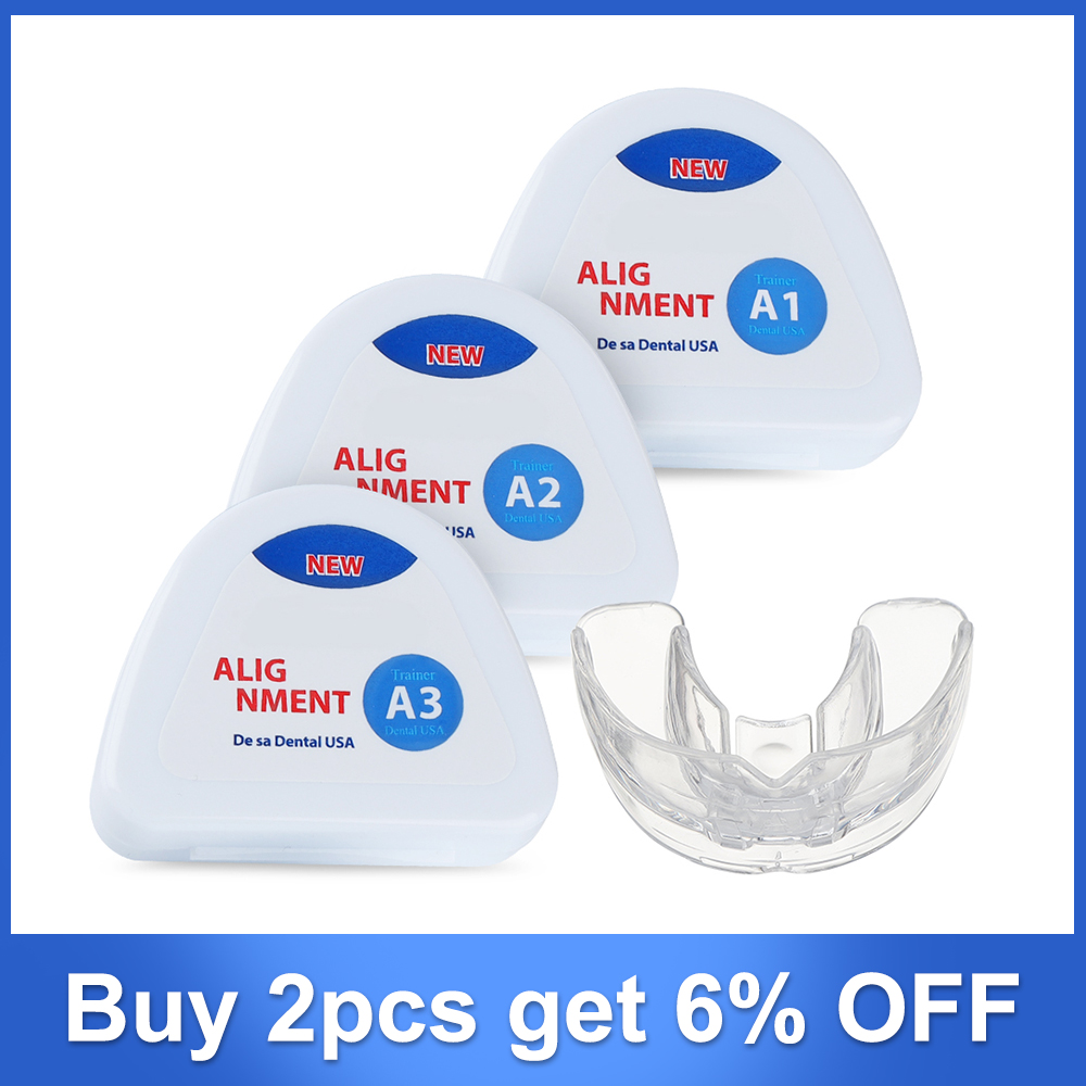 歯列矯正ブレースセット3段階シリコーン調整器歯リナー潤滑剤マ - Teeth Whitening Mouth Guard のレビューと価格