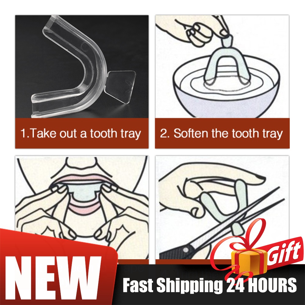 2/4 個ソフト歯矯正ブレースセット交換用歯マウスガードプロ - Teeth Whitening For Trays のレビューと価格