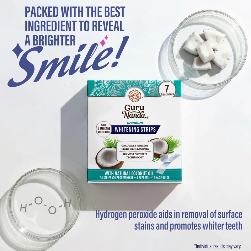 グルナンダ 歯のホワイトニングストリップ 7日間使用 7パッ - Teeth Whitening Xylitol のレビューと価格