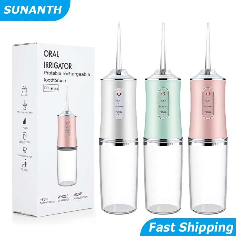ポータブル歯科ウォーターフロッサー口腔洗浄器 USB 充電式 - Dental Floss Picks のレビューと価格
