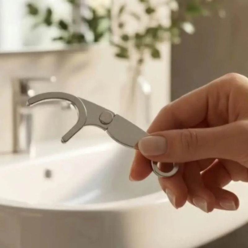 ステンレス製再利用可能な歯間ブラシ、フロスホルダーセット、携 - Dental Floss Picks のレビューと価格