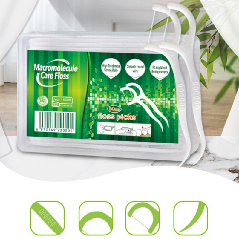 50 個デンタルフロスフロッサーピック歯つまようじスティック - Dental Floss Picks のレビューと価格