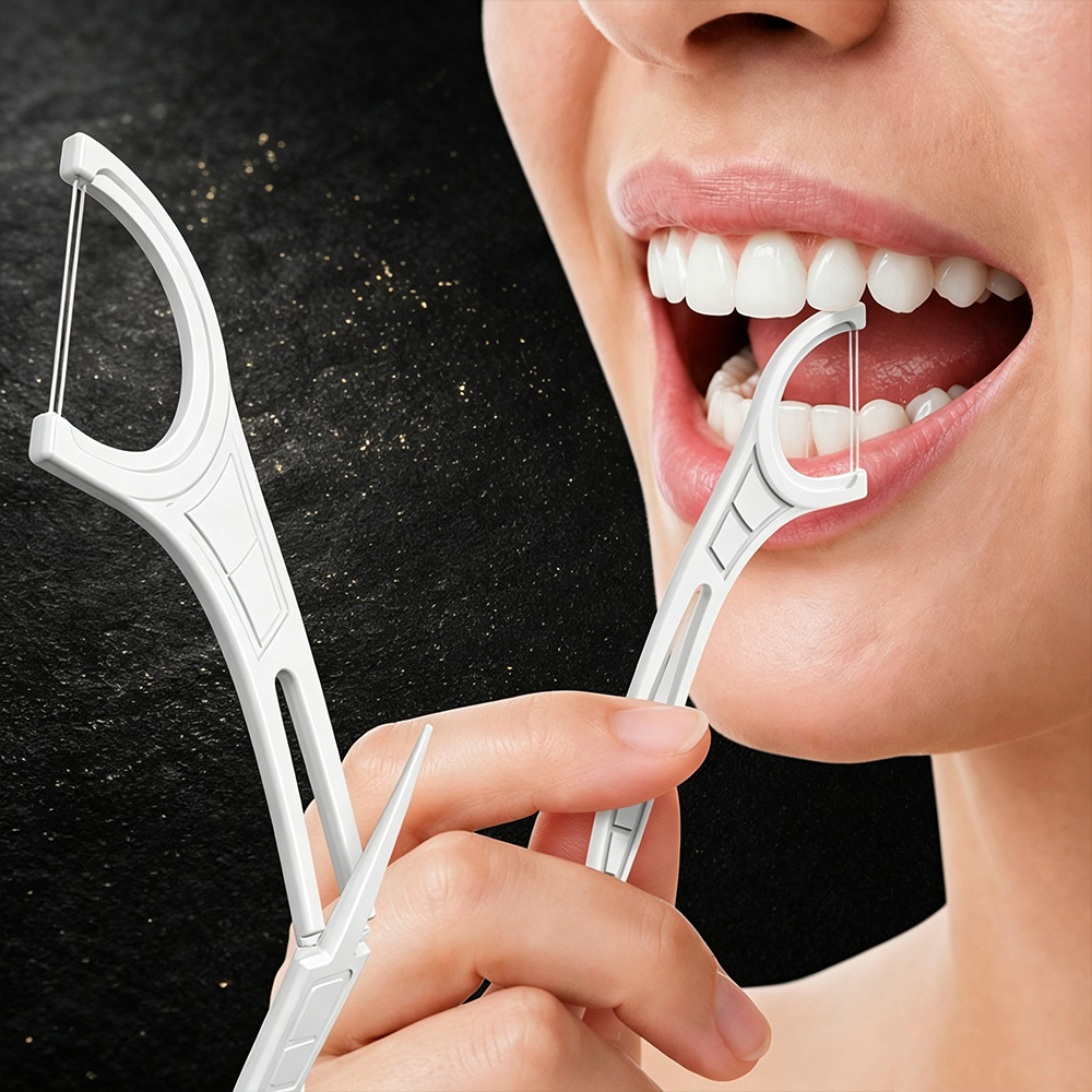 携帯用ダブルデンタルフロスピック折りたたみ式安全歯間ブラシ使 - Dental Floss Picks のレビューと価格
