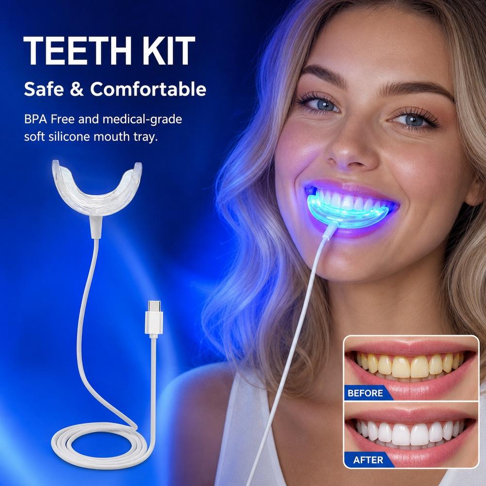 歯のホワイトニング促進器 スマートLEDブルーライト ポータ - Teeth Whitening For Trays のレビューと価格