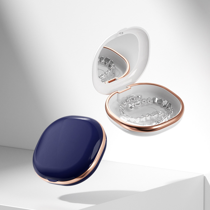 ファッションブレースケースミラー歯科リテーナーボックス磁気ア - Teeth Whitening For Braces のレビューと価格