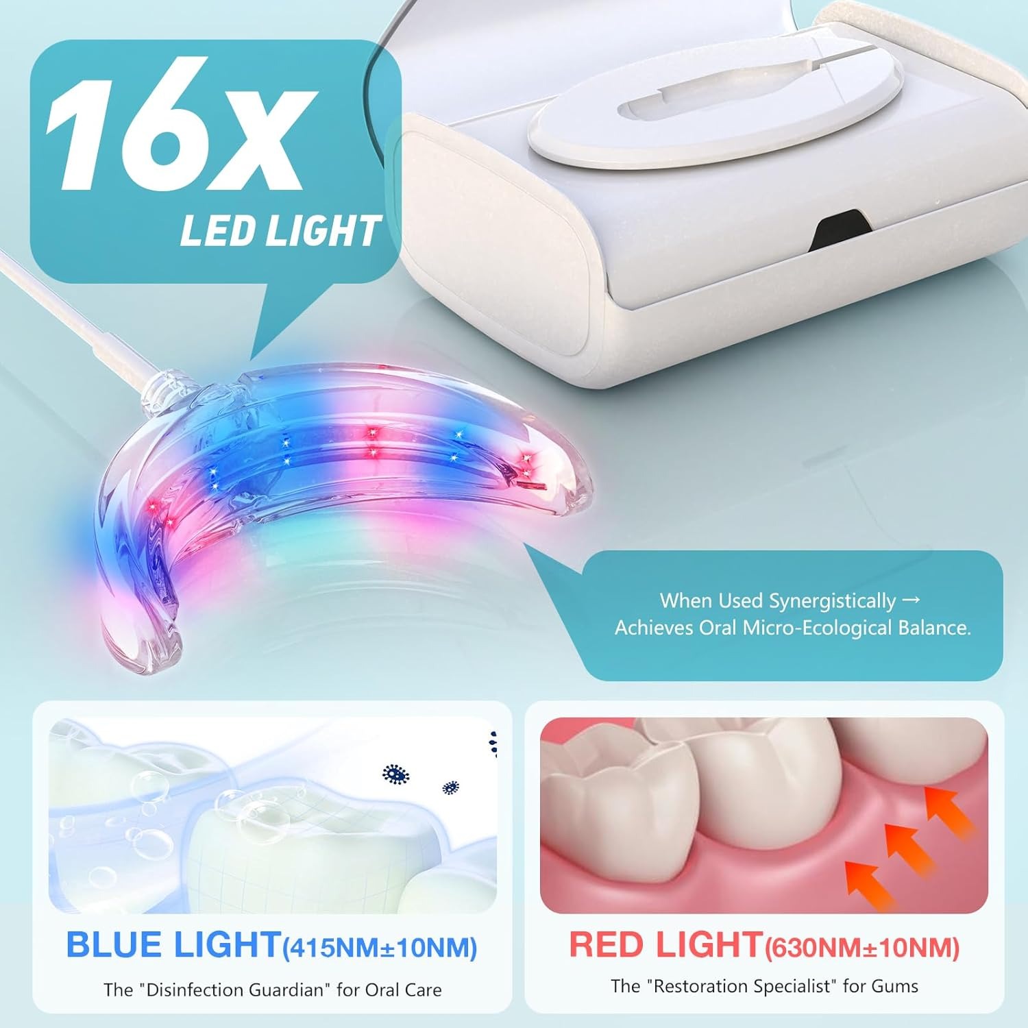 歯のホワイトニング促進ランプ ブルー＆レッドライト LED  - Teeth Whitening For Trays のレビューと価格