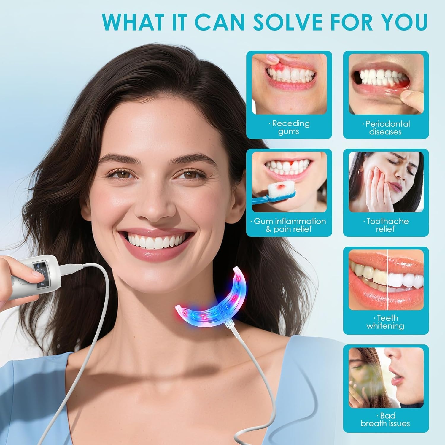 歯のホワイトニング促進ランプ ブルー＆レッドライト LED  - Teeth Whitening For Trays のレビューと価格