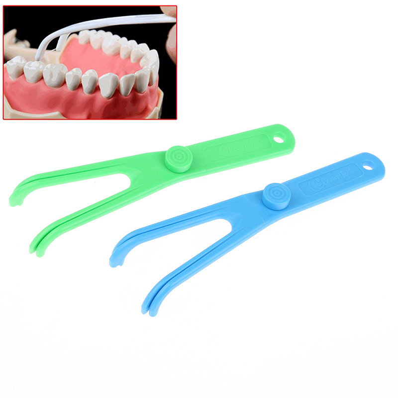 1 個再利用可能なスティックツールフロスホルダーフロッサー歯 - Teeth Whitening For Braces のレビューと価格