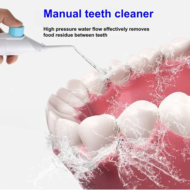 ポータブル高圧口腔洗浄器家庭用デンタルフロス手動水歯ブラシ歯 - Dental Floss Picks のレビューと価格